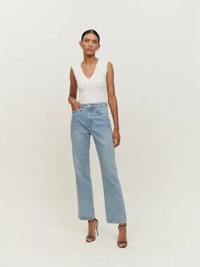 Reformation Sandy High Rise Straight Sloane Jeans 26